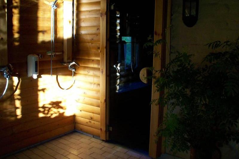 Image: Shoreside woodburn sauna at the Koitajoki river.